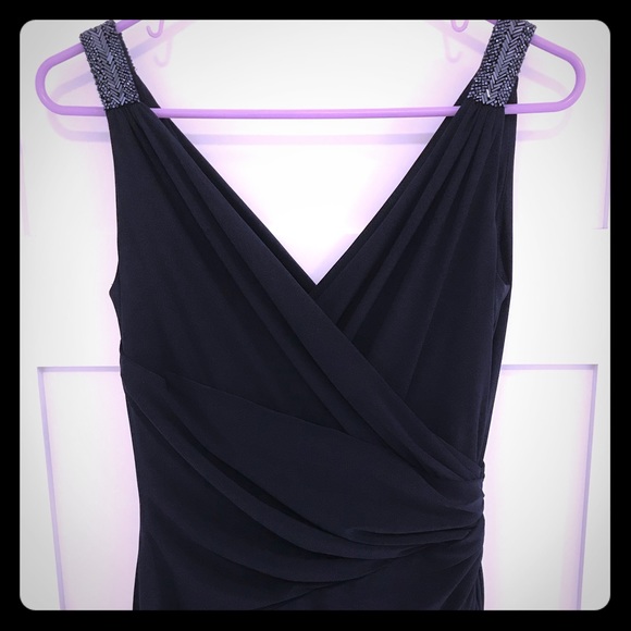 Ralph Lauren Dresses & Skirts - Ralph Lauren navy evening dress w beaded straps
